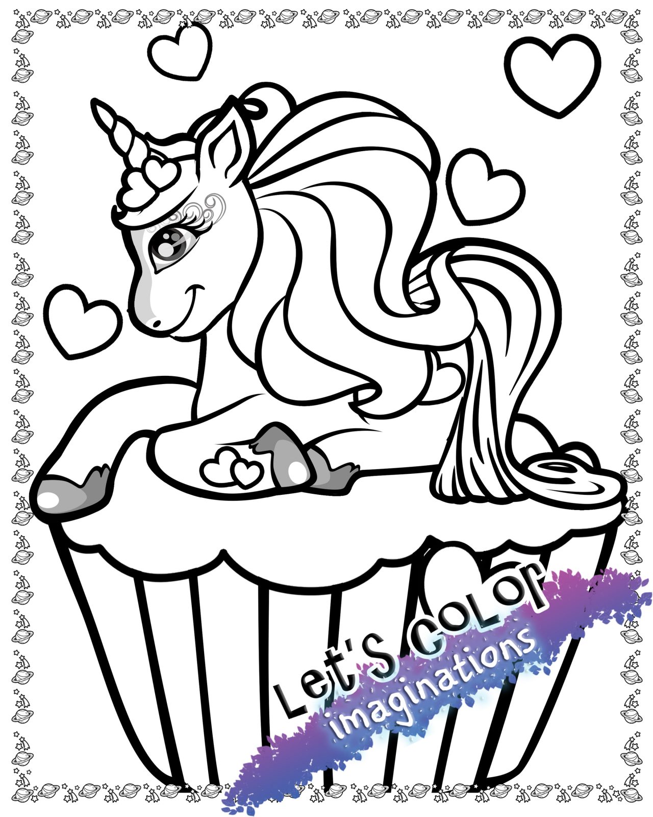 Unicorn Coloring Book for Kids 4-8 | Let's Color Imaginations