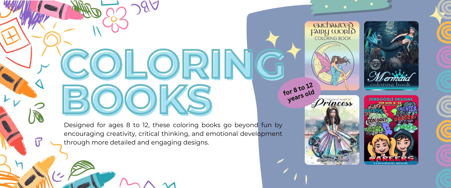 coloring books for 8 to 12 yrs old