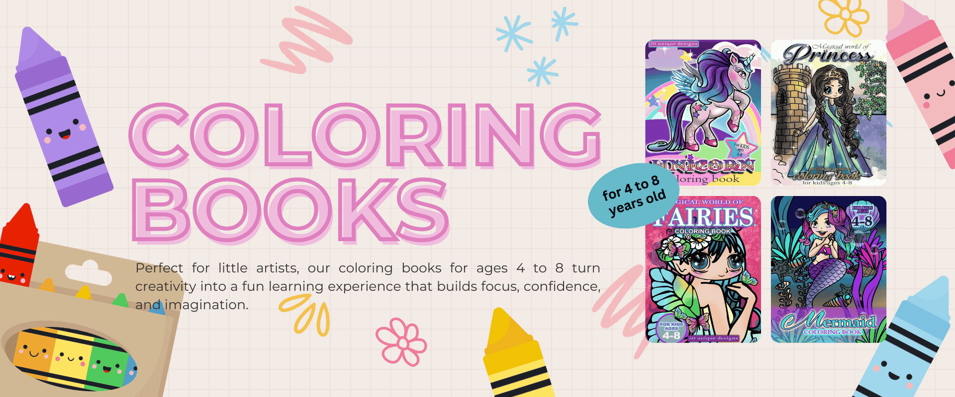 coloring books for 4 to 8 years old